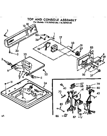 Top and console assembly