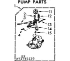 Kenmore 11073745120 pump parts diagram