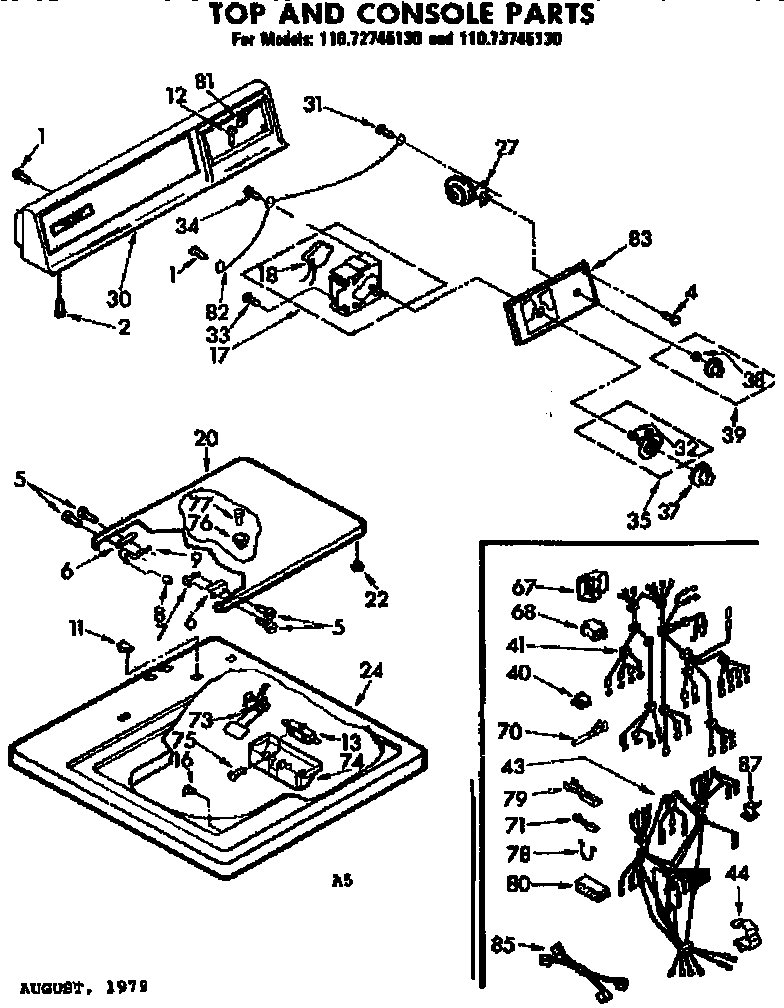 Top and console parts