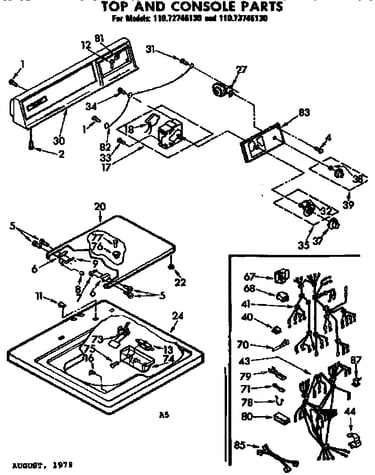 Top and console parts