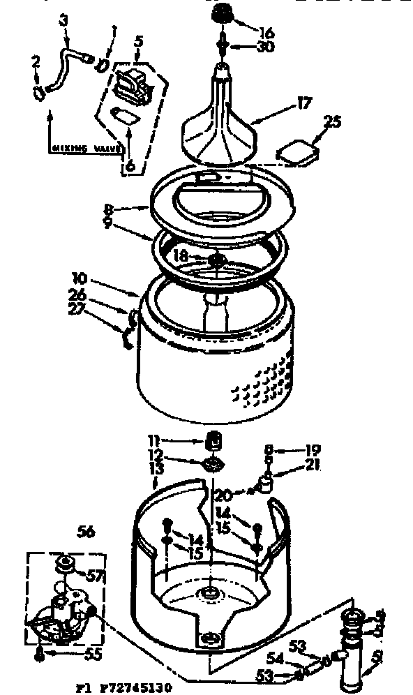 Tub and basket parts