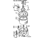 Kenmore 11073765400 tub and basket assembly diagram