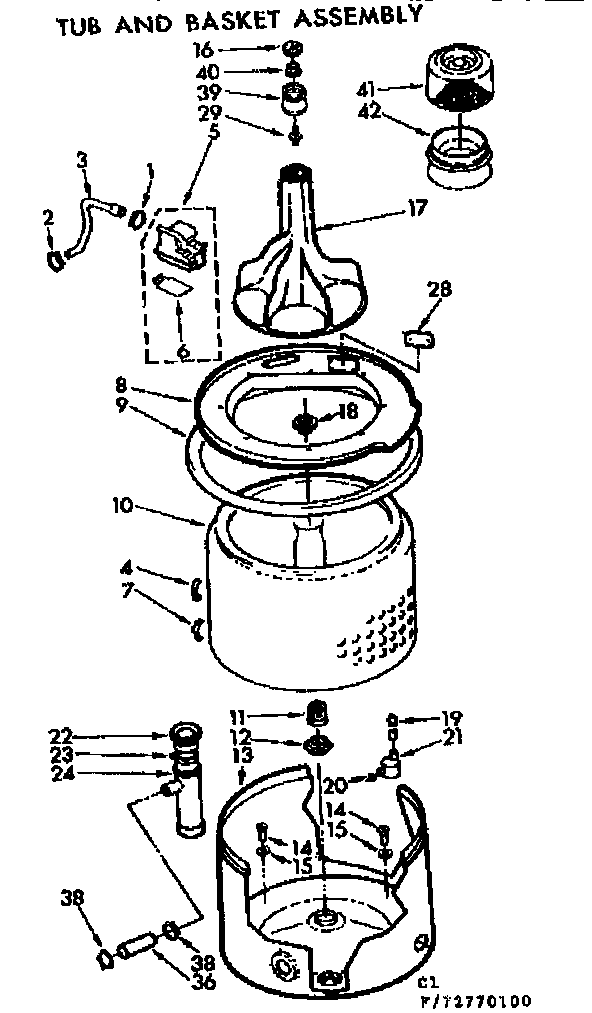 TUB AND BASKET ASSEMBLY