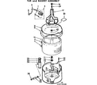 Kenmore 11073774400 tub and basket assembly diagram