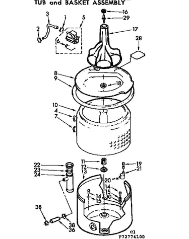 Tub and basket assembly
