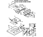 Kenmore 11073774400 top and console assembly diagram