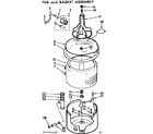 Kenmore 11073774210 tub and basket assembly diagram