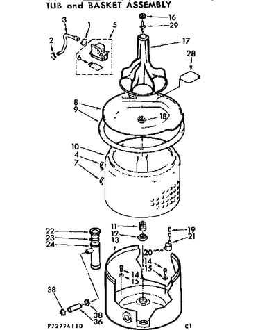 Tub and basket assembly