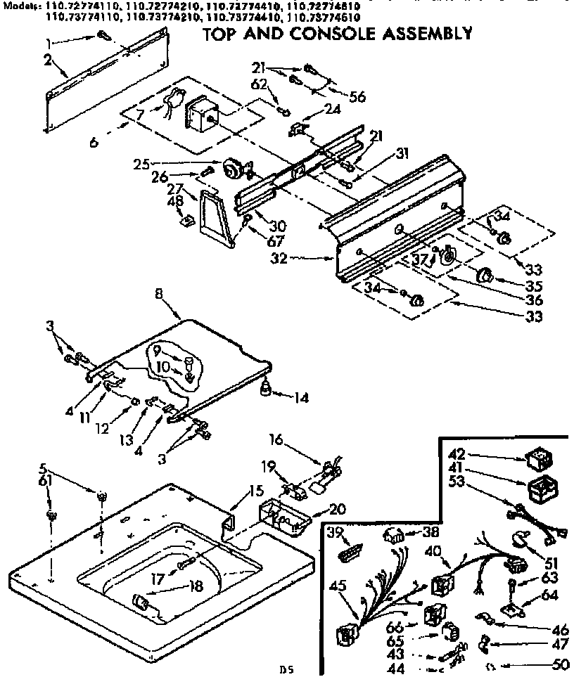 TOP AND CONSOLE ASSEMBLY