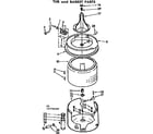 Kenmore 11072774220 tub and basket parts diagram