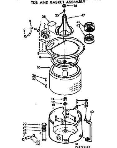 Tub and basket assembly