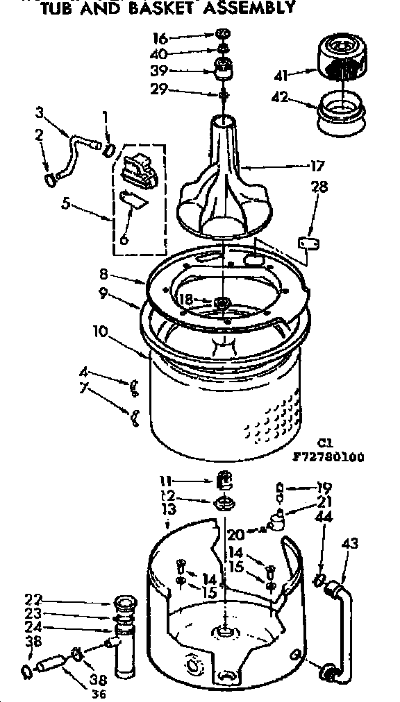 TUB AND BASKET ASSEMBLY