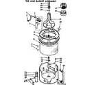 Kenmore 11073780410 tub and basket assembly diagram
