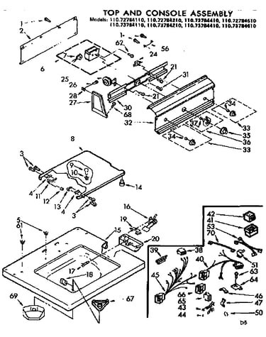 Top and console assembly