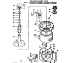 Kenmore 11072785200 tub and basket parts diagram