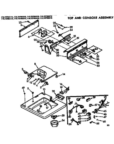 Top and console parts