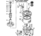 Kenmore 11072785300 tub and basket assembly diagram