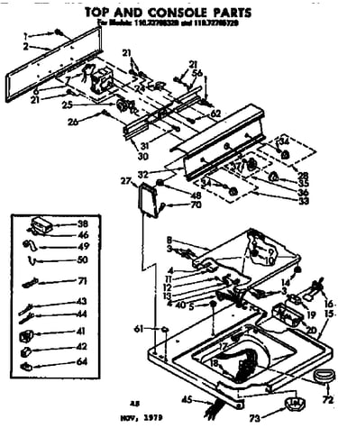 Top and console parts