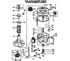 Kenmore 11072785320 tub and basket parts diagram