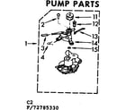Kenmore 11072785330 pump parts diagram