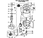 Kenmore 11072785330 tub and basket parts diagram