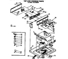 Kenmore 11072785340 top and console parts diagram