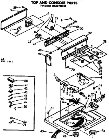 Top and console parts