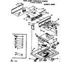 Kenmore 11072785730 top and console parts diagram