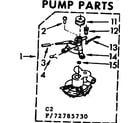 Kenmore 11072785730 pump parts diagram