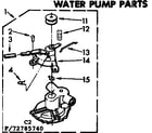 Kenmore 11072785740 water pump parts diagram