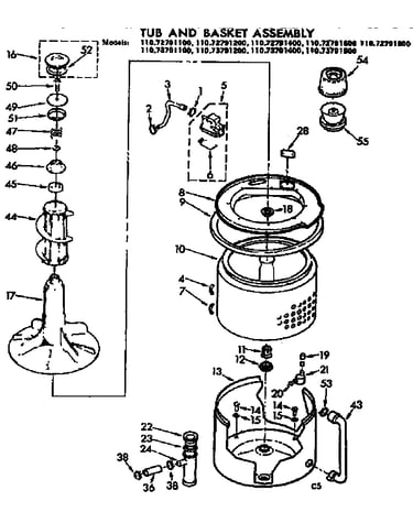 Tub and basket assembly