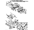 Kenmore 11073791600 top and console assembly diagram