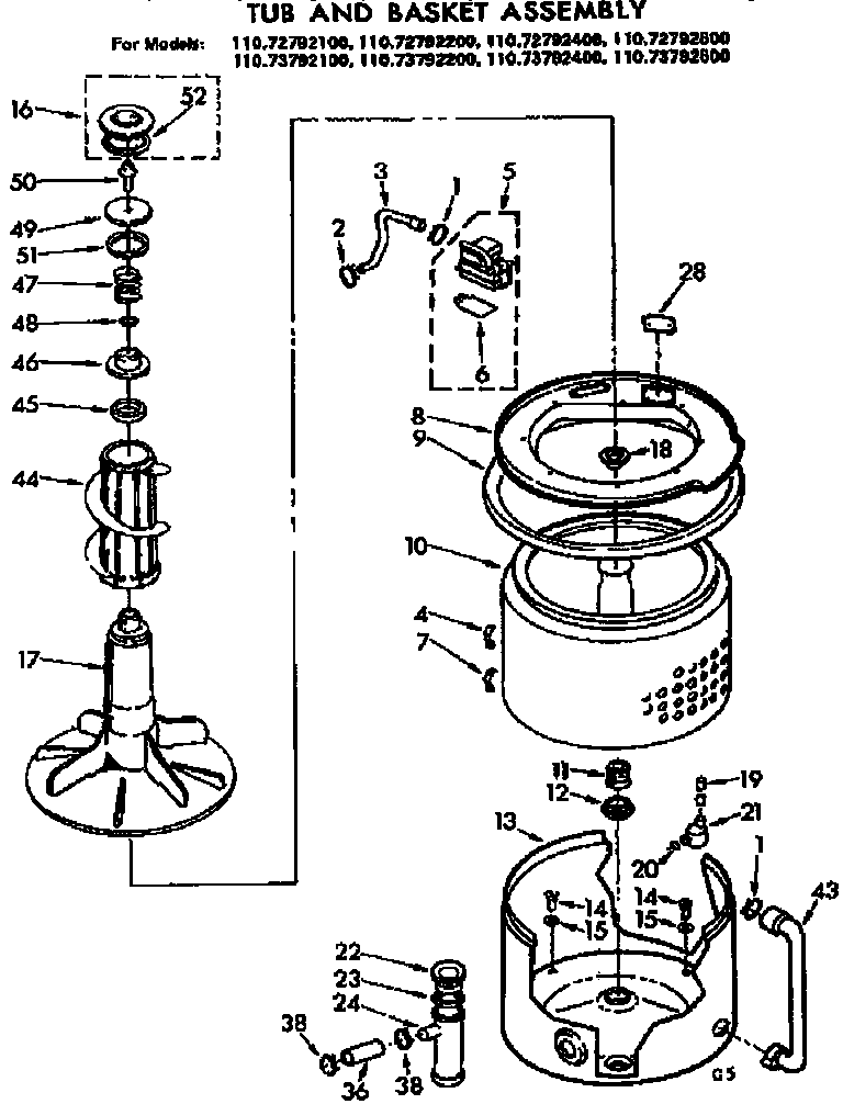 Tub and basket assembly