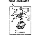 Kenmore 11072860400 pump assembly diagram