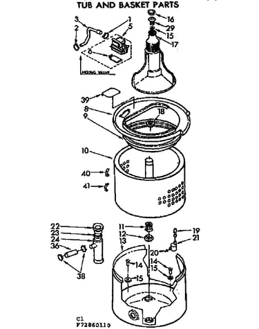 Tub and basket parts