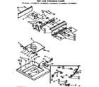 Kenmore 11072860610 top and console parts diagram