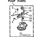 Kenmore 11072860410 pump parts diagram