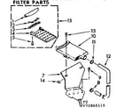 Kenmore 11072860410 filter parts diagram