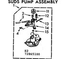 Kenmore 11072865600 suds pump assembly diagram