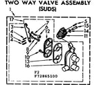 Kenmore 11073865100 two way valve asm suds diagram