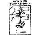 Kenmore 11073865800 non-suds pump assembly diagram