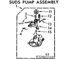 Kenmore 11072865610 suds pump assembly diagram
