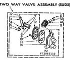 Kenmore 11073865110 two way valve assembly suds diagram