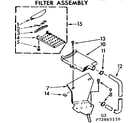 Kenmore 11072865610 filter assembly diagram