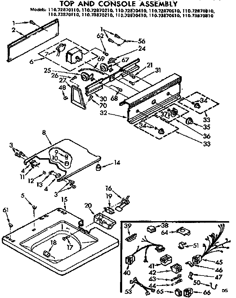 TOP AND CONSOLE ASSEMBLY