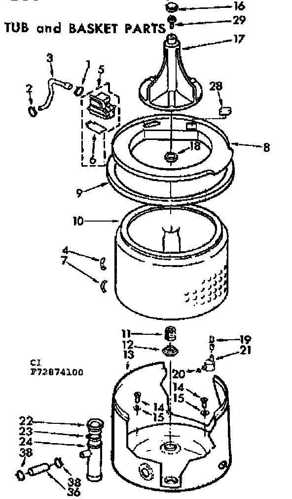 TUB AND BASKET PARTS