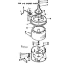 Kenmore 11073874100 tub and basket parts diagram