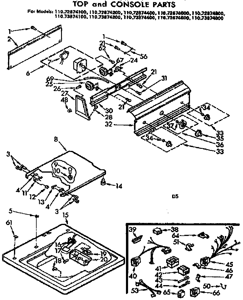 TOP AND CONSOLE PARTS