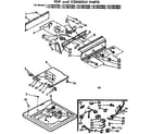 Kenmore 11072874200 top and console parts diagram