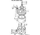Kenmore 11072874410 tub and basket parts diagram